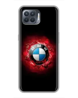 Чехол для OPPO Reno 4 Lite с картинкой «Логотип BMW — вспышка»
