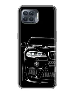 Чехол для OPPO Reno 4 Lite с картинкой «Темный силуэт BMW»