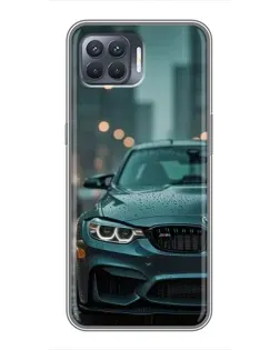 Чехол для OPPO Reno 4 Lite с картинкой «BMW в огнях города»