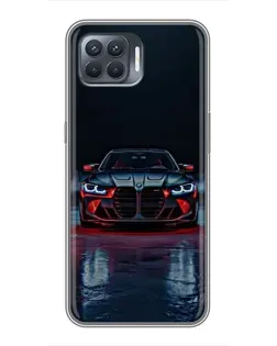 Чехол для OPPO Reno 4 Lite с картинкой «BMW на мокрой дороге»