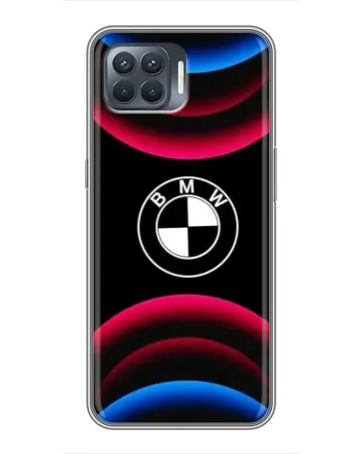 Чехол для OPPO Reno 4 Lite с картинкой «Логотип BMW и неоновые дуги» Чехол для OPPO Reno 4 Lite с картинкой «Логотип BMW и неоновые дуги»