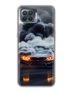 Чехол для OPPO Reno 4 Lite с картинкой «BMW в дыму»