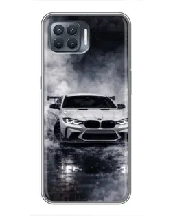 Чехол для OPPO Reno 4 Lite с картинкой «BMW сквозь туман»