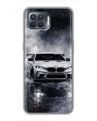Чехол для OPPO Reno 4 Lite с картинкой «BMW сквозь туман» Чехол для OPPO Reno 4 Lite с картинкой «BMW сквозь туман»