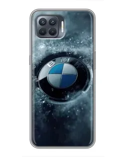 Чехол для OPPO Reno 4 Lite с картинкой «Логотип BMW — лед»