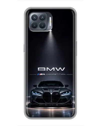 Чехол для OPPO Reno 4 Lite с картинкой «BMW сквозь ночной город» Чехол для OPPO Reno 4 Lite с картинкой «BMW сквозь ночной город»