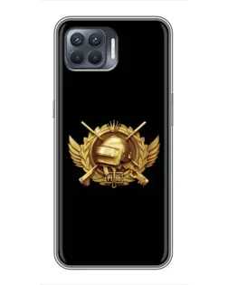 Чохол для OPPO Reno 4 Lite з картинкою «PUBG — помаранчевий градієнт»