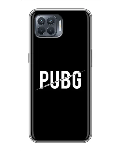 Чехол для OPPO Reno 4 Lite с картинкой «PUBG — белый логотип»