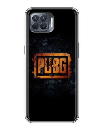Чехол для OPPO Reno 4 Lite с картинкой «PUBG — золотой логотип»