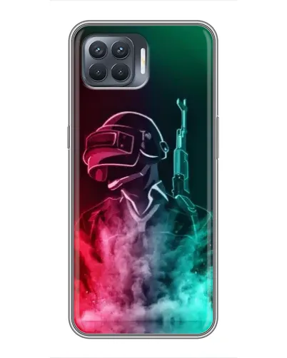 Чехол для OPPO Reno 4 Lite с картинкой «PUBG — огненный воин»