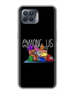 Чохол для OPPO Reno 4 Lite з картинкою «Логотип Among Us»