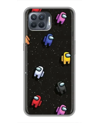 Чехол для OPPO Reno 4 Lite с картинкой «Космический паттерн Among Us» Чехол для OPPO Reno 4 Lite с картинкой «Космический паттерн Among Us»