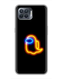 Чохол для OPPO Reno 4 Lite з картинкою «Among Us неонове сяйво»