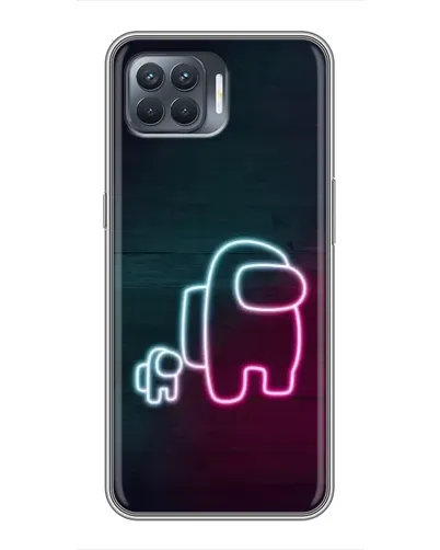 Чехол для OPPO Reno 4 Lite с картинкой «Among Us неон-арт» Чехол для OPPO Reno 4 Lite с картинкой «Among Us неон-арт»