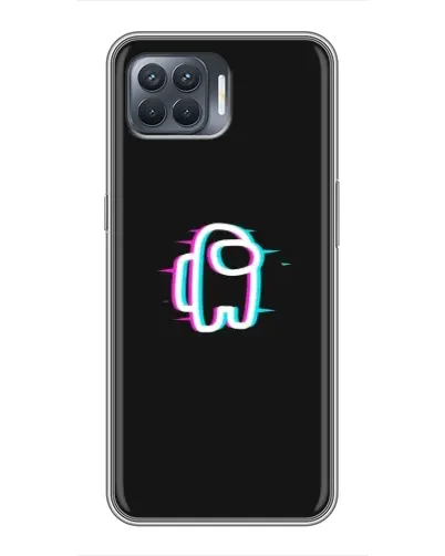 Чехол для OPPO Reno 4 Lite с картинкой «Among Us неон» Чехол для OPPO Reno 4 Lite с картинкой «Among Us неон»