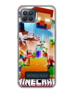 Чохол для OPPO Reno 4 Lite з картинкою «Minecraft герої гри»