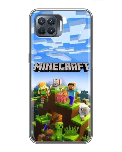 Чехол для OPPO Reno 4 Lite с картинкой «Minecraft классический мир» Чехол для OPPO Reno 4 Lite с картинкой «Minecraft классический мир»