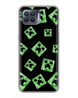 Чохол для OPPO Reno 4 Lite з картинкою «Паттерн з кріперами» Чохол для OPPO Reno 4 Lite з картинкою «Паттерн з кріперами»