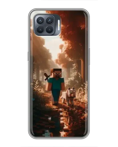 Чехол для OPPO Reno 4 Lite с картинкой «Стив в лесу» Чехол для OPPO Reno 4 Lite с картинкой «Стив в лесу»