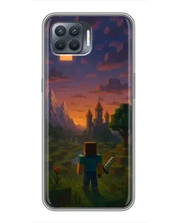 Чохол для OPPO Reno 4 Lite з картинкою «Стів біля вежі» Чохол для OPPO Reno 4 Lite з картинкою «Стів біля вежі»