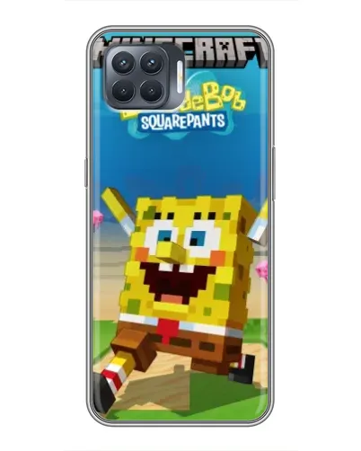 Чехол для OPPO Reno 4 Lite с картинкой «Губка Боб Minecraft» Чехол для OPPO Reno 4 Lite с картинкой «Губка Боб Minecraft»