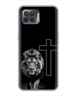 Чохол для OPPO Reno 4 Lite з картинкою «Лев та Хрест»