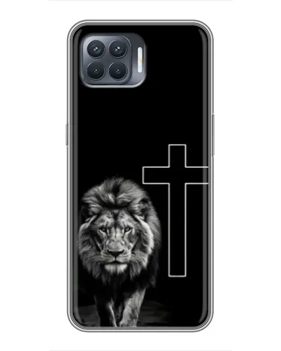 Чехол для OPPO Reno 4 Lite с картинкой «Лев и Крест» Чехол для OPPO Reno 4 Lite с картинкой «Лев и Крест»