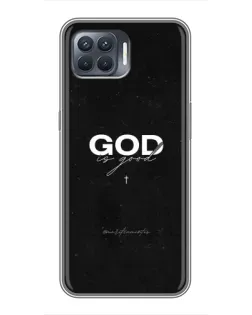 Чехол для OPPO Reno 4 Lite с картинкой «GOD — Бог над всем»