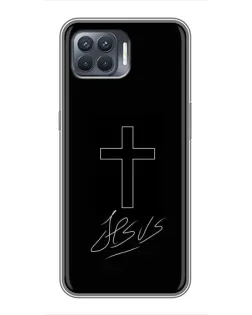Чохол для OPPO Reno 4 Lite з картинкою «Графічний хрест Jesus»