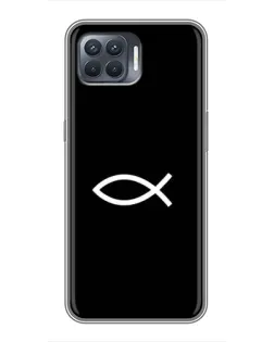 Чохол для OPPO Reno 4 Lite з картинкою «Символ риби Jesus»