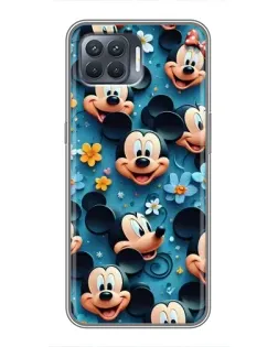 Чехол для OPPO Reno 4 Lite с картинкой «Паттерн Микки и Минни»