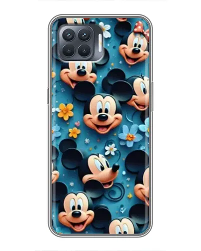 Чехол для OPPO Reno 4 Lite с картинкой «Паттерн Микки и Минни»