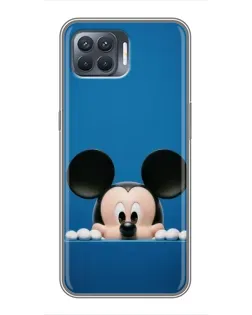 Чехол для OPPO Reno 4 Lite с картинкой «Микки выглядывает»
