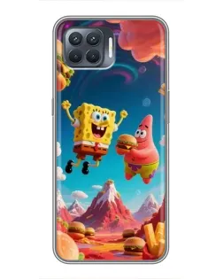 Чехол для OPPO Reno 4 Lite с картинкой «Космический фастфуд»