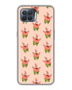 Чехол для OPPO Reno 4 Lite с картинкой «Патрик Стар паттерн»