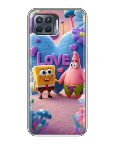 Чехол для OPPO Reno 4 Lite с картинкой «Губка Боб Патрик»