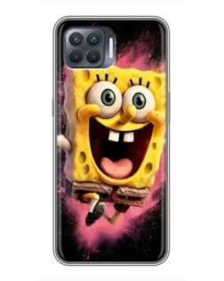 Чехол для OPPO Reno 4 Lite с картинкой «Взрывной Спанч Боб»