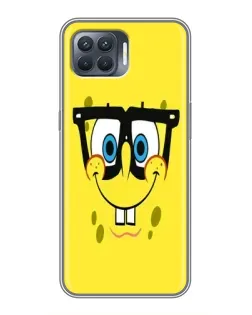 Чехол для OPPO Reno 4 Lite с картинкой «Минималистичный Спанч Боб» Чехол для OPPO Reno 4 Lite с картинкой «Минималистичный Спанч Боб»