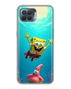 Чехол для OPPO Reno 4 Lite с картинкой «Спанч Боб под водой» Чехол для OPPO Reno 4 Lite с картинкой «Спанч Боб под водой»
