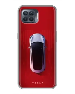 Чехол для OPPO Reno 4 Lite с картинкой «Tesla Top View» Чехол для OPPO Reno 4 Lite с картинкой «Tesla Top View»