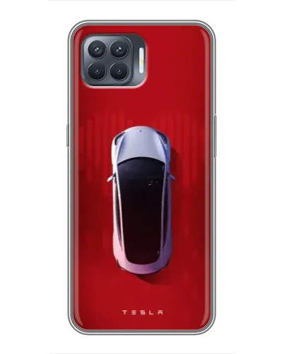 Чехол для OPPO Reno 4 Lite с картинкой «Tesla Top View» Чехол для OPPO Reno 4 Lite с картинкой «Tesla Top View»