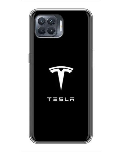 Чехол для OPPO Reno 4 Lite с картинкой «Tesla White Logo» Чехол для OPPO Reno 4 Lite с картинкой «Tesla White Logo»