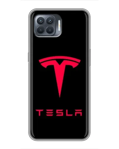 Чехол для OPPO Reno 4 Lite с картинкой «Tesla Red Logo» Чехол для OPPO Reno 4 Lite с картинкой «Tesla Red Logo»
