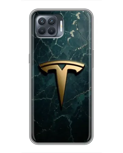 Чехол для OPPO Reno 4 Lite с картинкой «Мраморная Tesla Gold» Чехол для OPPO Reno 4 Lite с картинкой «Мраморная Tesla Gold»