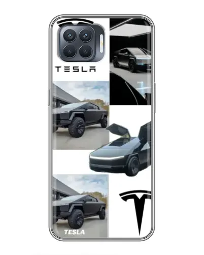 Чехол для OPPO Reno 4 Lite с картинкой «Коллаж Cybertruck Tesla» Чехол для OPPO Reno 4 Lite с картинкой «Коллаж Cybertruck Tesla»