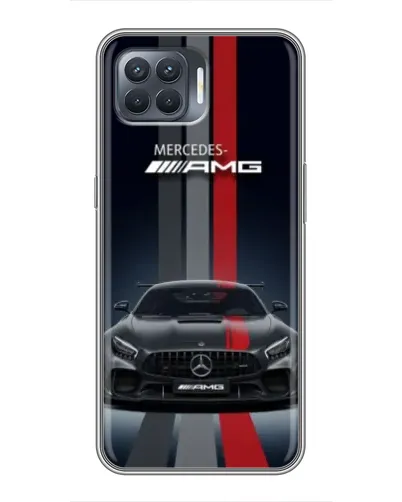 Чехол для OPPO Reno 4 Lite с картинкой «Mercedes — белый карбон» Чехол для OPPO Reno 4 Lite с картинкой «Mercedes — белый карбон»