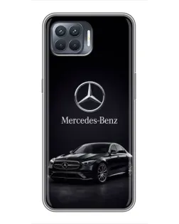Чехол для OPPO Reno 4 Lite с картинкой «Mercedes — решетка радиатора»