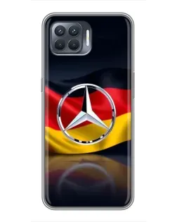 Чехол для OPPO Reno 4 Lite с картинкой «Mercedes — флаг Германии»