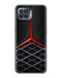 Чехол для OPPO Reno 4 Lite с картинкой «Mercedes Carbon Grid»