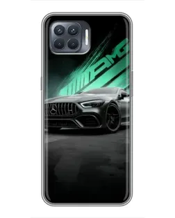 Чехол для OPPO Reno 4 Lite с картинкой «Темный Mercedes AMG»